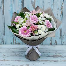 Букет цветов из:  Герберы, Альстромерии и Хризантемы в Павловичи