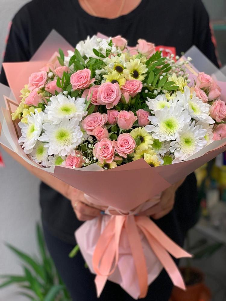 Букет цветов из: Розы и Хризантемы в Павловичи