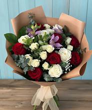 Букет цветов из:  Розы и Альстромерии в Павловичи