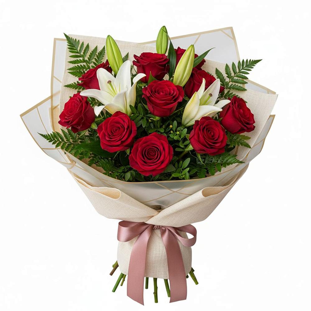 Букет цветов из: Лилии и Розы в Павловичи