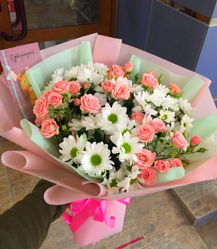 Букет цветов из: Розы и Хризантемы в Павловичи