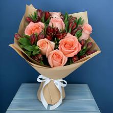 Букет цветов из:  Розы и Альстромерии #REPLACE_PRED# Павловичи