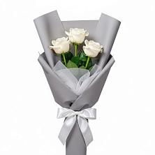 Букет 3 белые розы в Павловичи