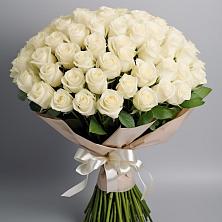 Букет 101 беля роза Белоснежка в Павловичи