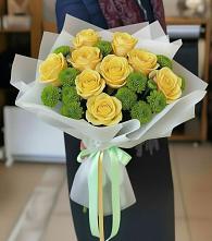 Букет цветов из:  Хризантемы и Розы в Павловичи