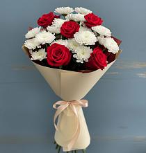 Букет цветов из:  Розы и Хризантемы в Павловичи