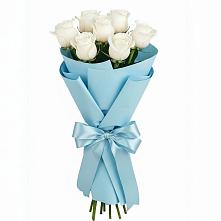 Букет 7 белых роз Проуд в Павловичи