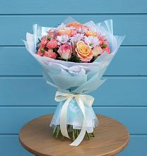 Букет цветов из:  Хризантемы и Розы в Павловичи