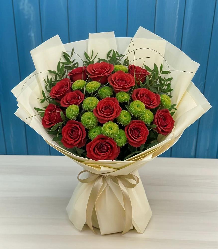 Букет цветов из: Розы и Хризантемы в Павловичи