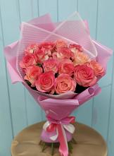 Букет 15 Розовых роз Равель #REPLACE_PRED# Павловичи